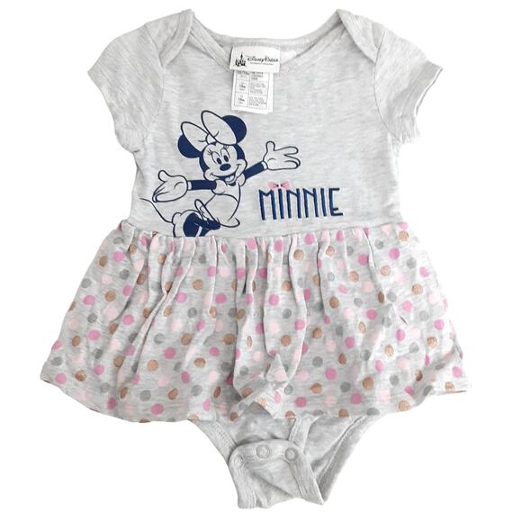 Disney Parks WDW Minnie Mouse Baby Girl 18-24mo One Piece Bodysuit Set of 2 - Picture 9 of 14